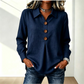Elegant damebluse med reverskrage og knapper