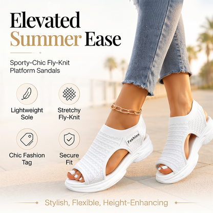 Casual strikkede plateausandaler for kvinner