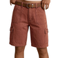 Cargo-shorts i denim med løs passform for kvinner
