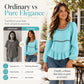 Casual bluse med puffermmer for kvinner