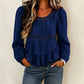 Casual bluse med puffermmer for kvinner