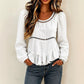 Casual bluse med puffermmer for kvinner