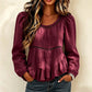 Casual bluse med puffermmer for kvinner