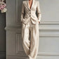 2-delers dress med blazer og bukser i casual-stil for kvinner