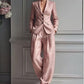 2-delers dress med blazer og bukser i casual-stil for kvinner
