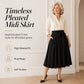 ✨🛍️A-formet plissert skjørt med sløyfedetalj – Pustende komfort og elegant fall til enhver anledning 🍃