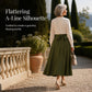 ✨🛍️A-formet plissert skjørt med sløyfedetalj – Pustende komfort og elegant fall til enhver anledning 🍃