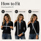 Langermet patchwork-strikketopp med denimkrage for damer