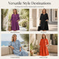 🏖️Populært tilbud: 50 % rabatt🏝️👗 Oversized A-linje-midikjole for damer med lommer✨
