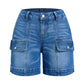 ⌛Tidsbegrenset tilbud – Casual stretch-jeansshorts for damer