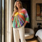 Dame retro lappet V-hals bluse