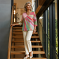 Dame retro lappet V-hals bluse