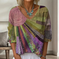 Dame retro lappet V-hals bluse