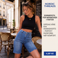 Dame uformelle denim bermudashorts