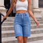 Dame uformelle denim bermudashorts