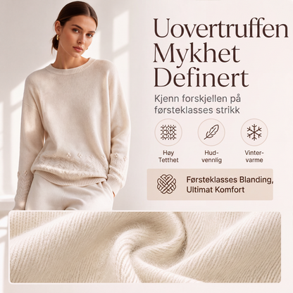 ✨Spesialtilbud: 50 % rabatt🌺Dame-genser med rund hals og flettmønster