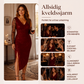 Glitrende bodycon-kjole for kvinner med nettingermer