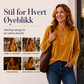 Elegant fløyels-topp med V-hals for kvinner