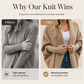 Kortstrikket cardigan med batwing-ermer for damer