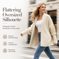 Kortstrikket cardigan med batwing-ermer for damer