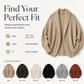 Kortstrikket cardigan med batwing-ermer for damer