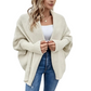 Kortstrikket cardigan med batwing-ermer for damer