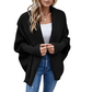 Kortstrikket cardigan med batwing-ermer for damer