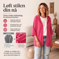 Strikket kardigan med hette og 3/4 ermer for kvinner
