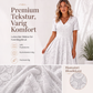 Elegant blondekjole med V-hals for kvinner