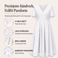 Elegant blondekjole med V-hals for kvinner