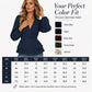 Peplum-bluse med V-hals og lanterneermer for damer