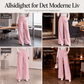 Elegante videbukser med høy midje for kvinner