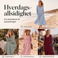 Kjole med lange ermer i ensfarget for kvinner
