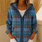 Hettejakke i patchwork-denim for damer