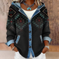 Hettejakke i patchwork-denim for damer