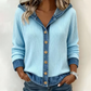 Hettejakke i patchwork-denim for damer