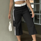 🍁Ny høstkolleksjon – Sporty capri-cargobukser med sidestriper for damer