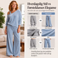 Sett med off-shoulder-topp og vide bukser for kvinner