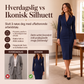 Elegant asymmetrisk enkelspent blazerkjole for kvinner