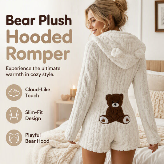 🧸Langermet romper med hette i mykt stoff for damer – koselig komfort du vil leve i