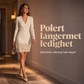 Elegant kjole med V-hals og lange ermer for kvinner