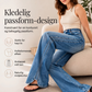 Jeans med høy midje og vide ben for kvinner