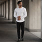 Henley-skjorte i slim fit for menn