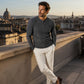 Henley-skjorte i slim fit for menn
