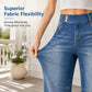 Elastiske jeans med vide ben for kvinner