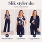 3-delt dresssett for kvinner: blazer, topp og bukser