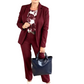 3-delt dresssett for kvinner: blazer, topp og bukser