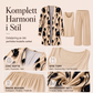 Elegant trykt 3-delt sett for kvinner