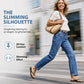Casual jeans med elastisk stoff og rett ben for kvinner