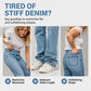 Casual jeans med elastisk stoff og rett ben for kvinner
